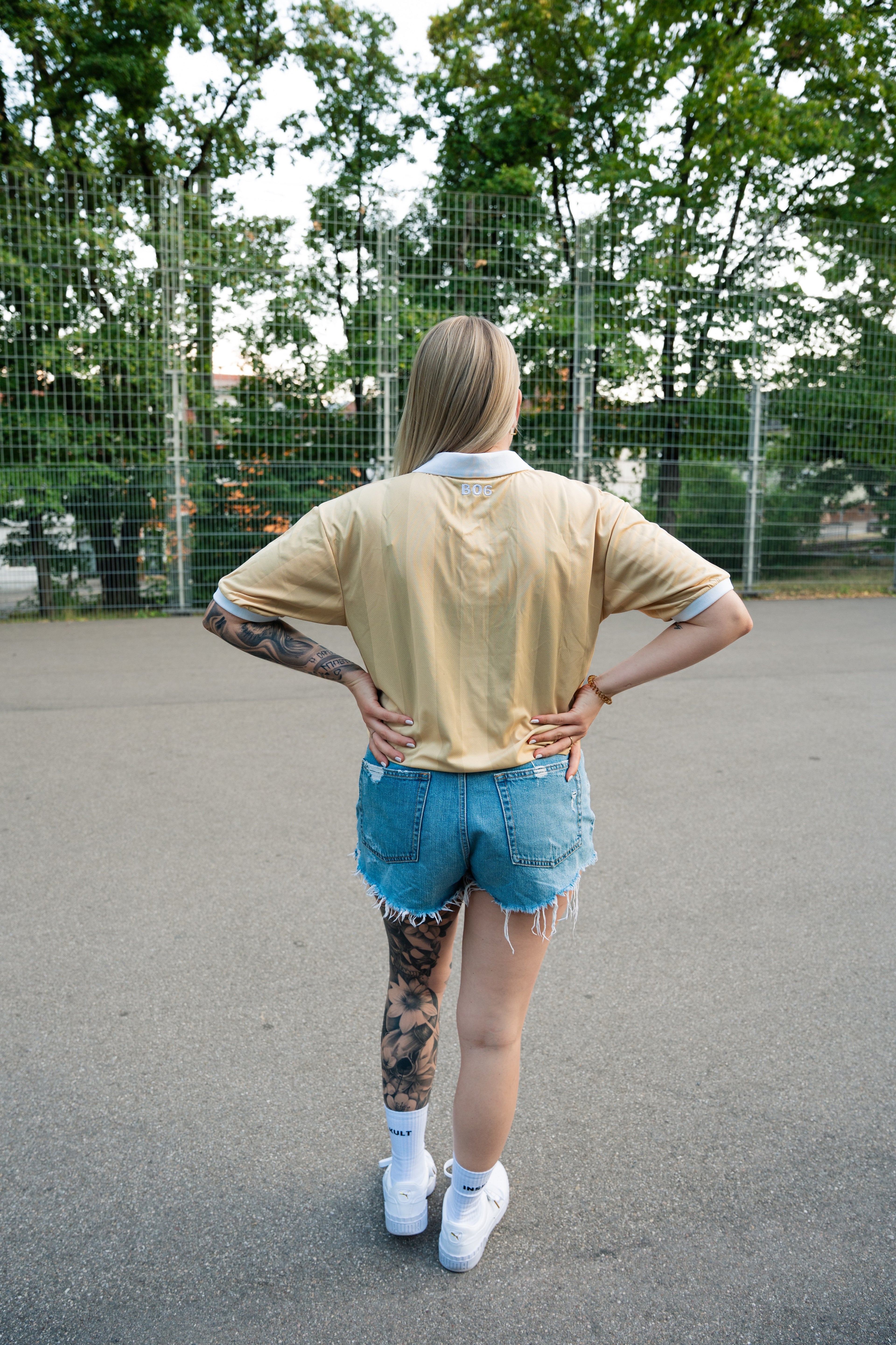 STRIPED RETRO JERSEY VINTAGE BEIGE