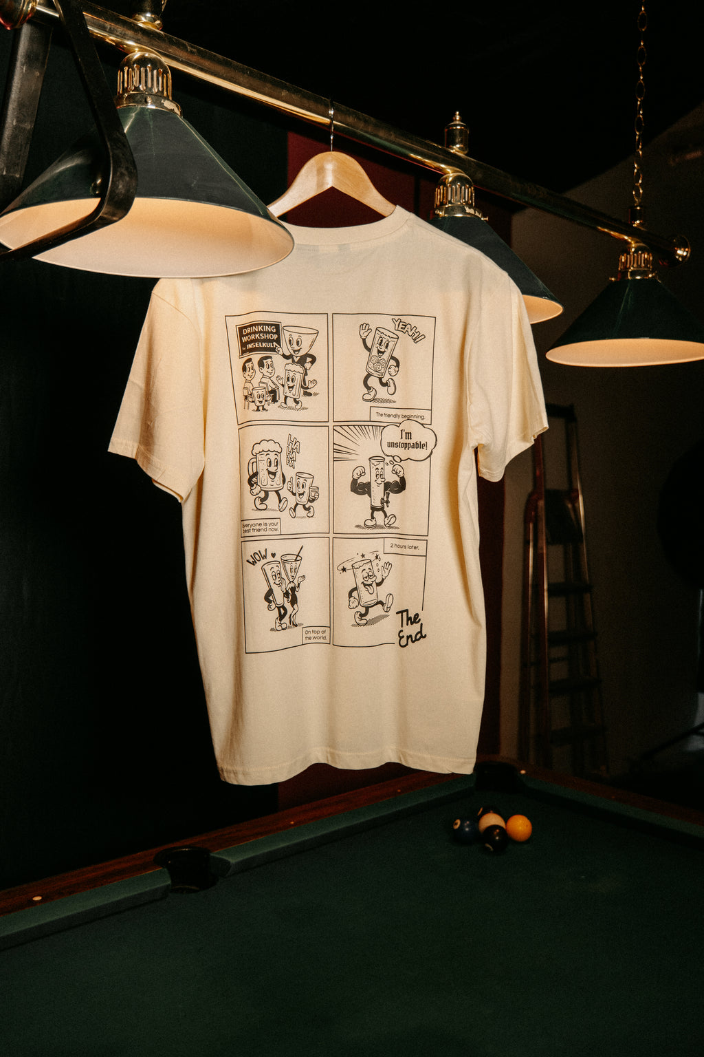 DRINKING WORKSHOP COMIC T-SHIRT OFF-WHITE